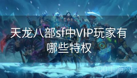 天龙八部sf中VIP玩家有哪些特权