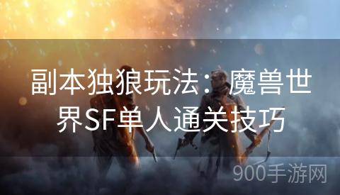 副本独狼玩法：魔兽世界SF单人通关技巧