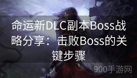 命运新DLC副本Boss战略分享：击败Boss的关键步骤