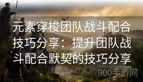 元素穿梭团队战斗配合技巧分享：提升团队战斗配合默契的技巧分享