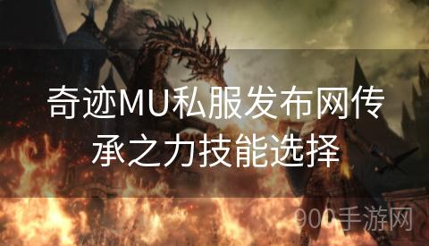 奇迹MU私服发布网传承之力技能选择